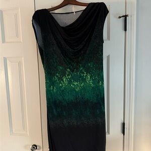 Elegant Green and Black Dress